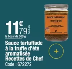 Recettes De Chef - Sauce Tartuffade A La Truffe D'ete Aromatisée offre à 11,79€ sur Promocash