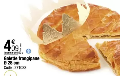 Galette Frangipane offre à 4,09€ sur Promocash