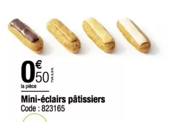 Mini-éclairs Pâtissiers offre à 0,5€ sur Promocash