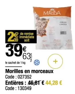 Morilles En Morceaux offre à 39,63€ sur Promocash