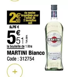 Martini - Bianco offre à 5,51€ sur Promocash