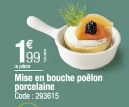 Mise En Bouche Poêlon Porcelaine offre à 1,99€ sur Promocash