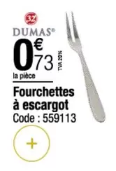 Dumas - Fourchettes À Escargot offre à 0,73€ sur Promocash