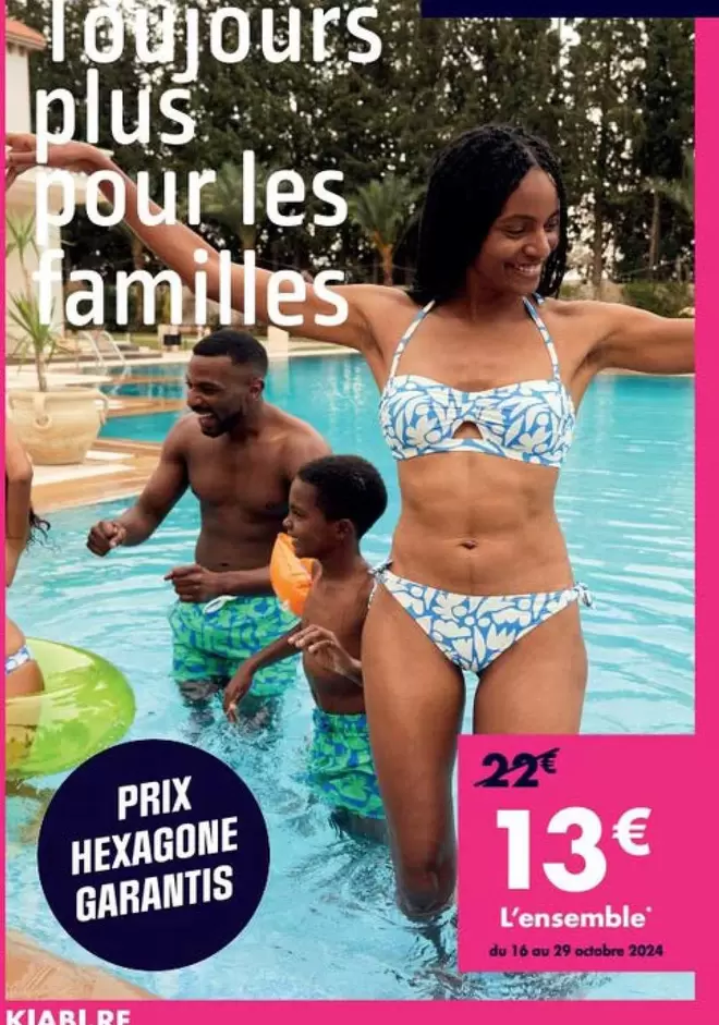 L'ensemble offre à 13€ sur Kiabi