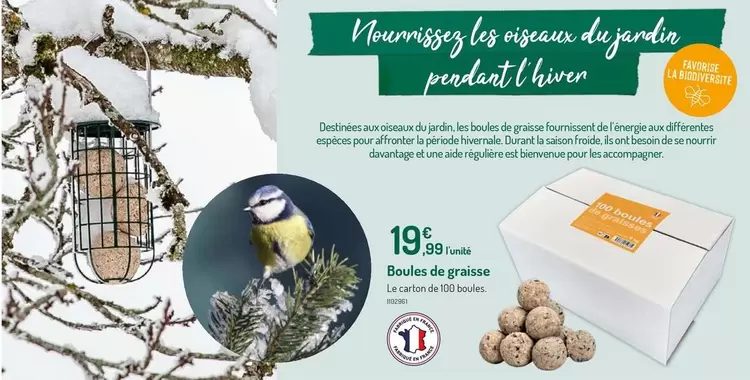 Boules De Graisse offre à 19,99€ sur Botanic