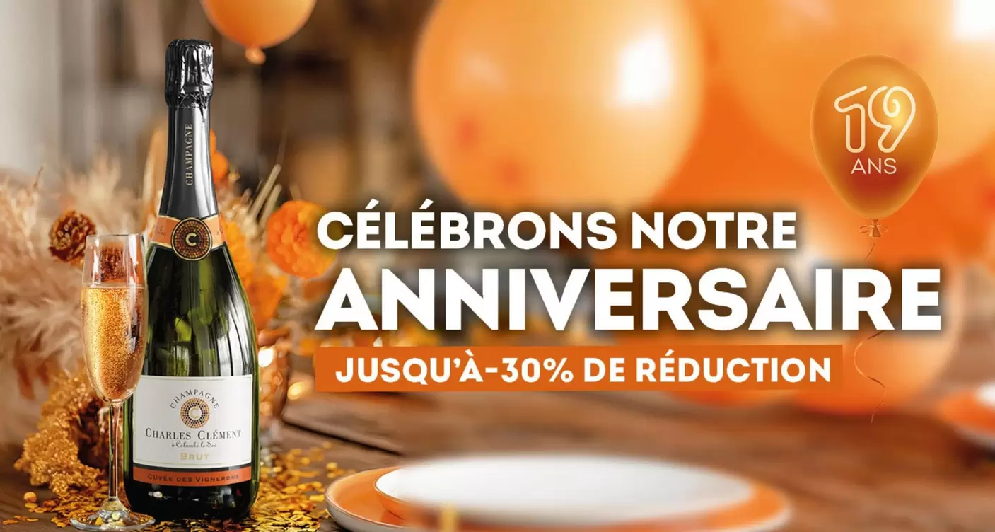 Brut - Célébrons Notre Anniversaire offre sur La Vignery