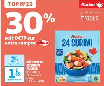 Auchan - Bâtonnets De Surimi offre à 1,85€ sur Auchan Supermarché