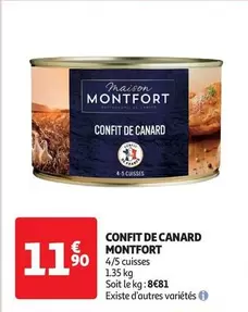 Maison Montfort - Confit De Canard offre à 11,9€ sur Auchan Supermarché