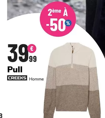 Creeks - Pull offre à 39,99€ sur La Halle