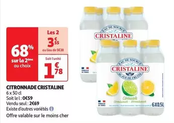 Cristaline - Citronnade offre à 2,69€ sur Auchan Supermarché