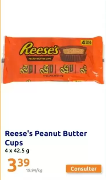 Reese's Peanut Butter Cups offre à 3,39€ sur Action