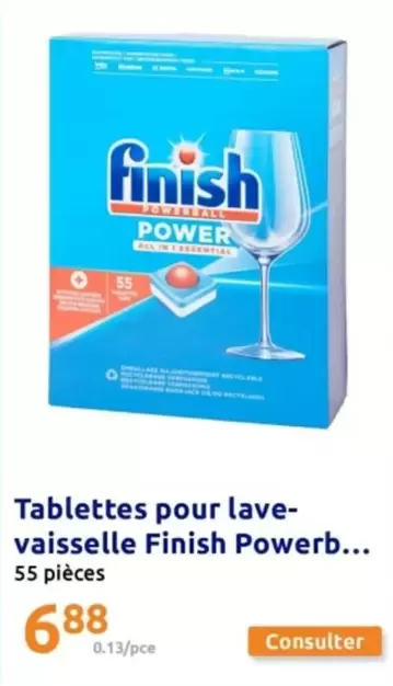 Finish - Tablettes Pour Lave- Vaisselle Powerb offre à 6,88€ sur Action