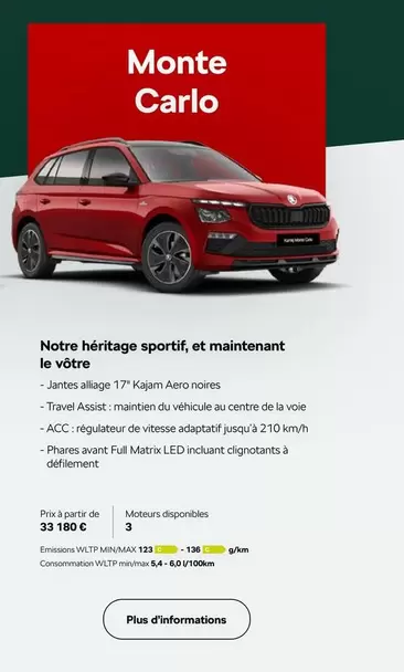 Monte carlo - Monte Carlo offre sur Škoda