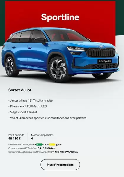 Sportline -  - offre à 48110€ sur Škoda