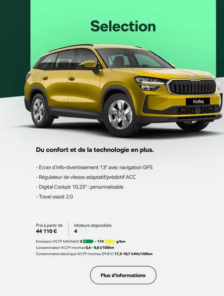 Écran - Selection offre à 44110€ sur Škoda