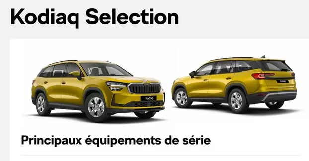 Principaux Équipements offre sur Škoda