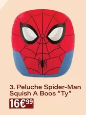 Peluche Spider-Man Squish A Boos "Ty" offre à 16,99€ sur Monoprix