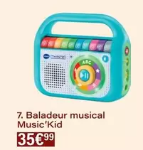 Baladeur Musical Music'Kid offre à 35,99€ sur Monoprix