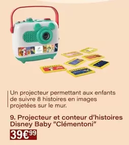 Clementoni - Projecteur Et Conteur D'histoires Disney Baby offre à 39,99€ sur Monoprix