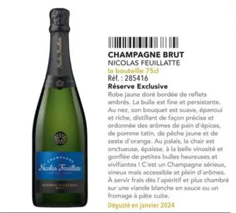 Nicolas Feuillatte - Champagne Brut offre sur Metro