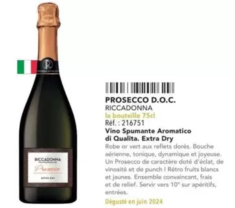 Riccadonna - Prosecco D.O.C. offre sur Metro