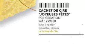 Cachet De Cire Joyeuses Fetes offre sur Metro