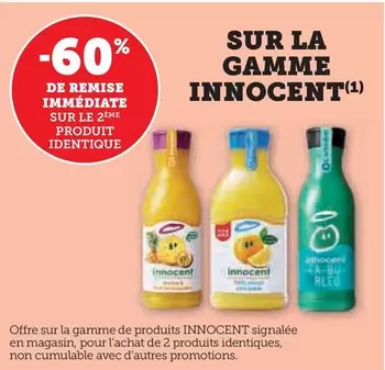 Innocent - Sur La Gamme offre sur Super U