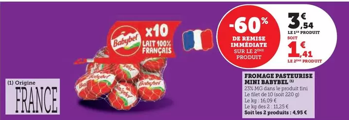 Babybel - Fromage Pasteurise Mini offre à 3,54€ sur Super U