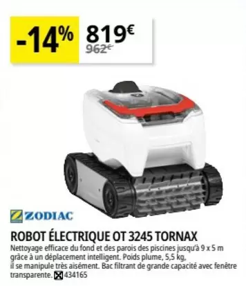 Zodiac - Robot Électrique OT 3245 Tornax offre à 819€ sur Irrijardin