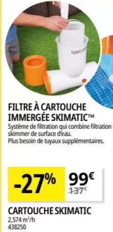 Filtre À Cartouche Immergée Skimatic offre à 99€ sur Irrijardin