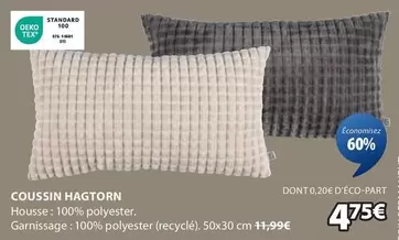 Coussin Hagtorn offre à 4,75€ sur JYSK