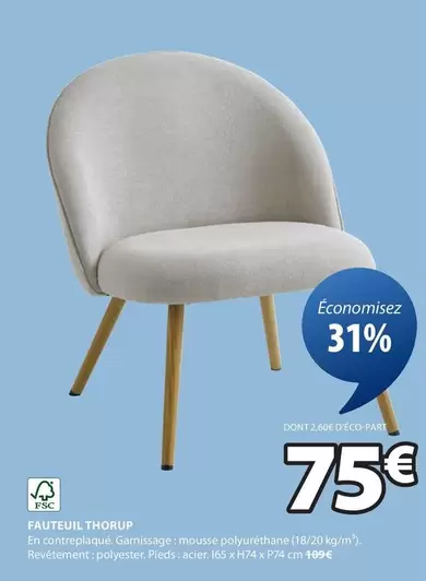 Fauteuil Thorup offre à 75€ sur JYSK