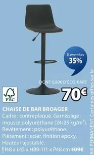 Chaise De Bar Broager offre à 70€ sur JYSK