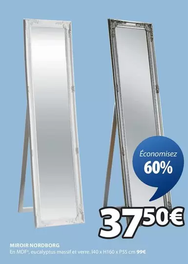 Miroir Nordborg offre à 37,5€ sur JYSK