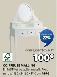 Coiffeuse Malling offre à 100€ sur JYSK