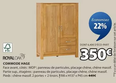 Royal Oak - Commode Hage offre à 350€ sur JYSK