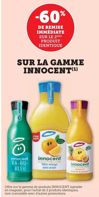 Innocent - Sur La Gamme offre sur Super U