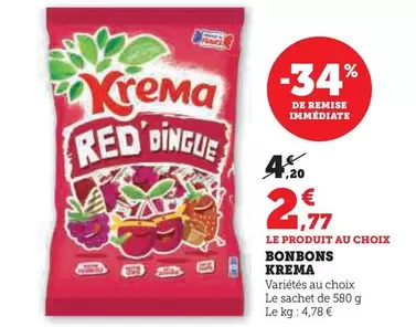 Krema - Bonbons offre à 2,77€ sur U Express