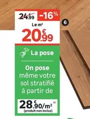 On Pose Mème Votre Sol Stratifié offre à 20,99€ sur Leroy Merlin