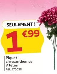 Piquet Chrysanthèmes 9 Têtes offre à 1,99€ sur Gifi