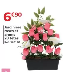 Jardinière Roses Et Arums 20 Têtes offre à 6,9€ sur Gifi