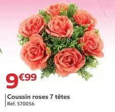 Coussin Roses 7 Têtes offre à 9,99€ sur Gifi