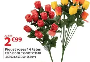 Piquet Roses 14 Têtes offre à 2,99€ sur Gifi