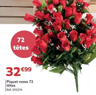 Piquet Roses 72 Têtes