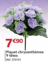 Piquet Chrysanthèmes 9 Têtes