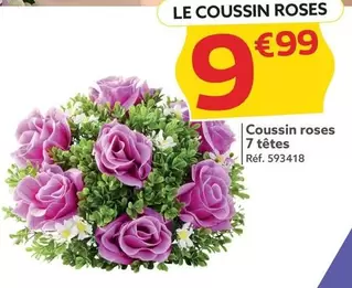 Coussin Roses 7 Têtes