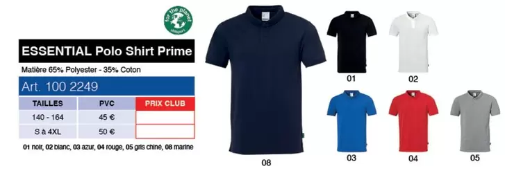 Essential Polo Shirt Prime offre à 45€ sur uhlsport