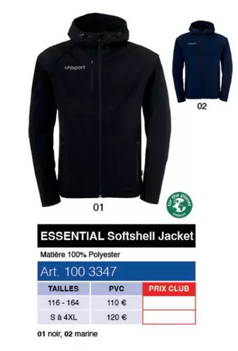 Uhlsport - Essential Softshell Jacket offre sur uhlsport