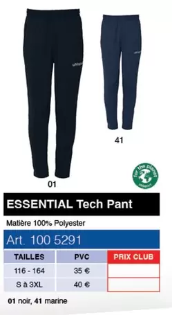 Essential Tech Pant offre sur uhlsport