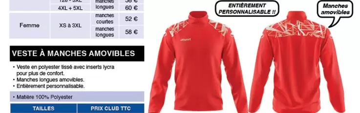 Uhlsport - Veste À Manches Amovibles offre à 78€ sur uhlsport